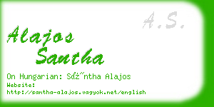 alajos santha business card